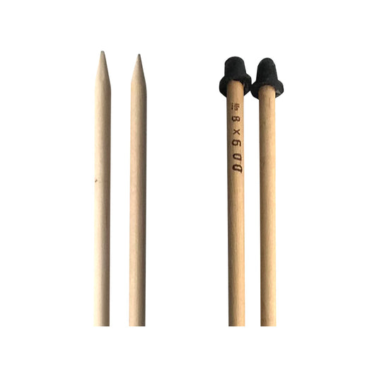 Knitting needle 8mm unwaxed