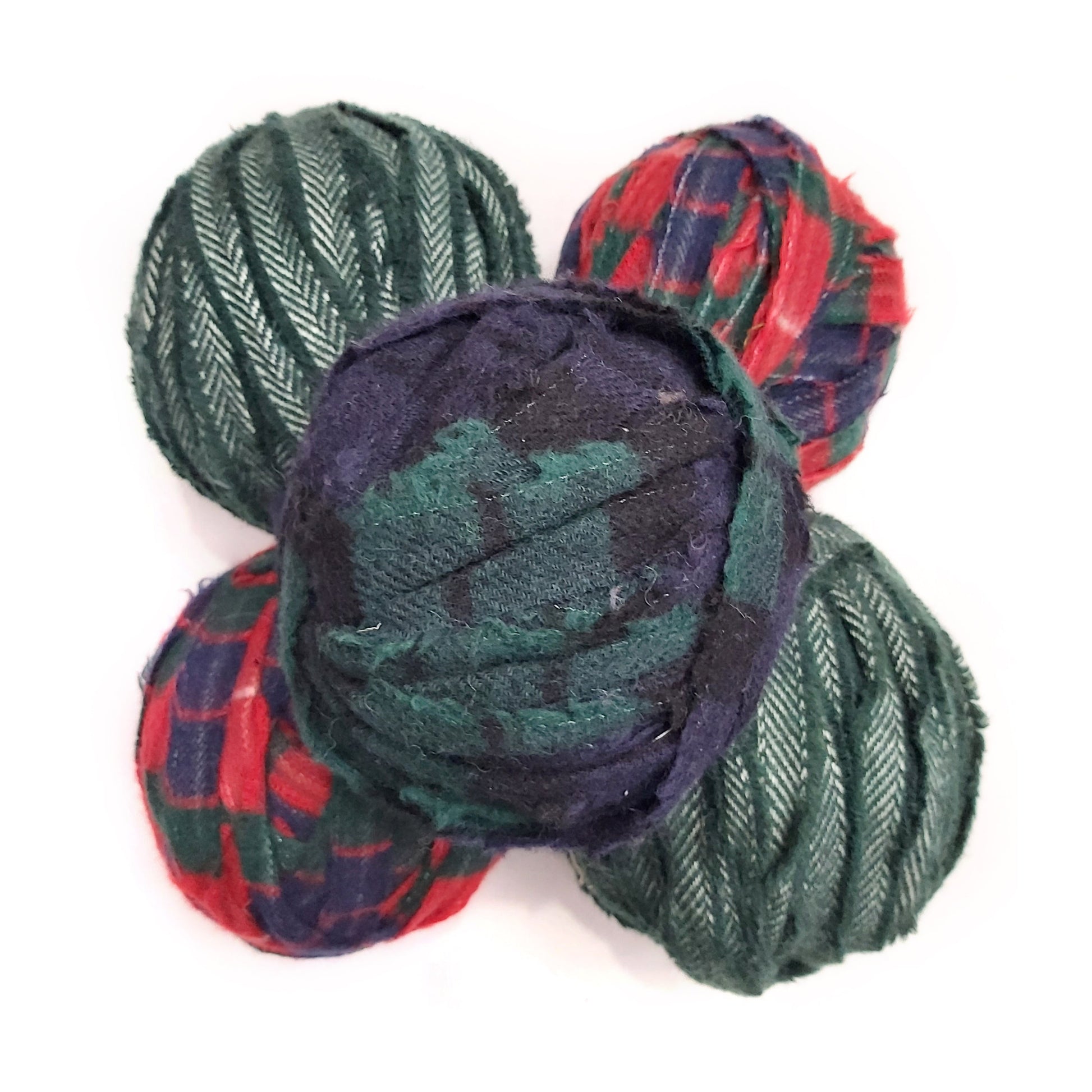 Blanket Edge 178 - Red, Green and Blue Tartan 
