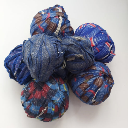BE2K-263 Blanket Edge 2kg Mixed Blue Tartan