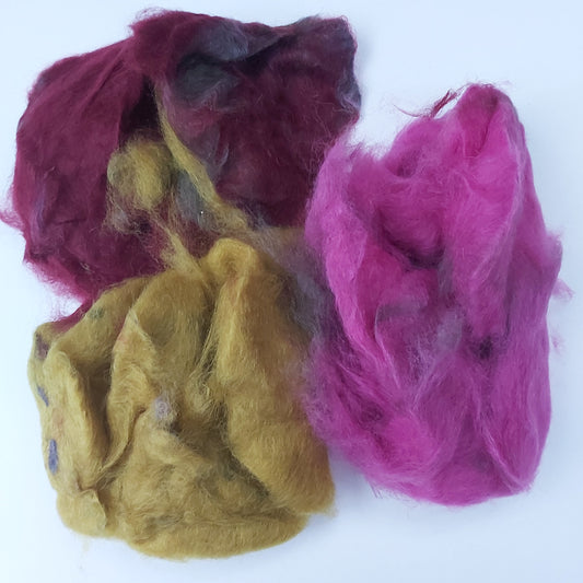 BOBFLF-011 Bag of Bits - Felters Fluff Magenta, Maroon and Mustard