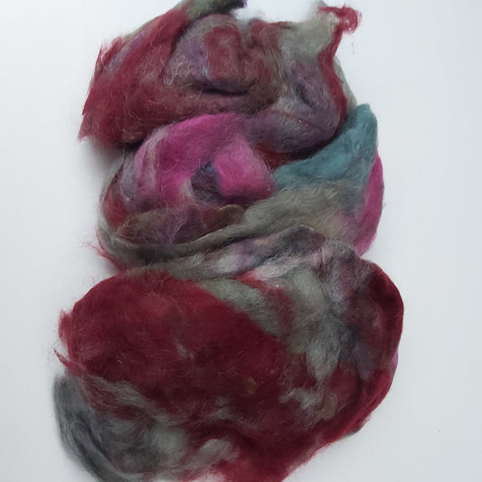 BOBFLF-012 Bag of Bits - Felters Fluff Magenta, Maroon and Pale Grey