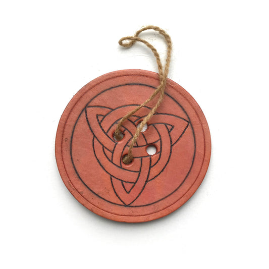 Terracotta Handmade Leather Button