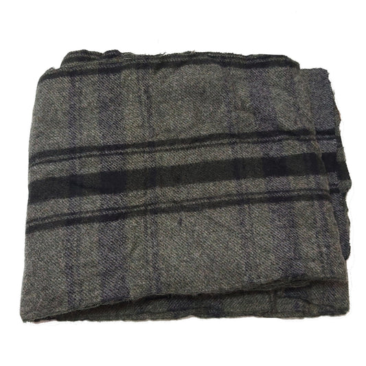 Tweed Fabric - Grey/D Grey Stripe 25cm wide Super Heavy 109