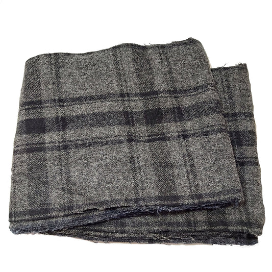 Tweed Fabric - Grey/D Grey Stripe 25cm wide Super Heavy 116